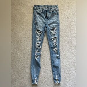 American Eagle ripped jeans size 2 long